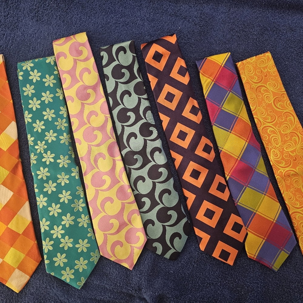 Vibrant Geometric and Floral Tie Collection